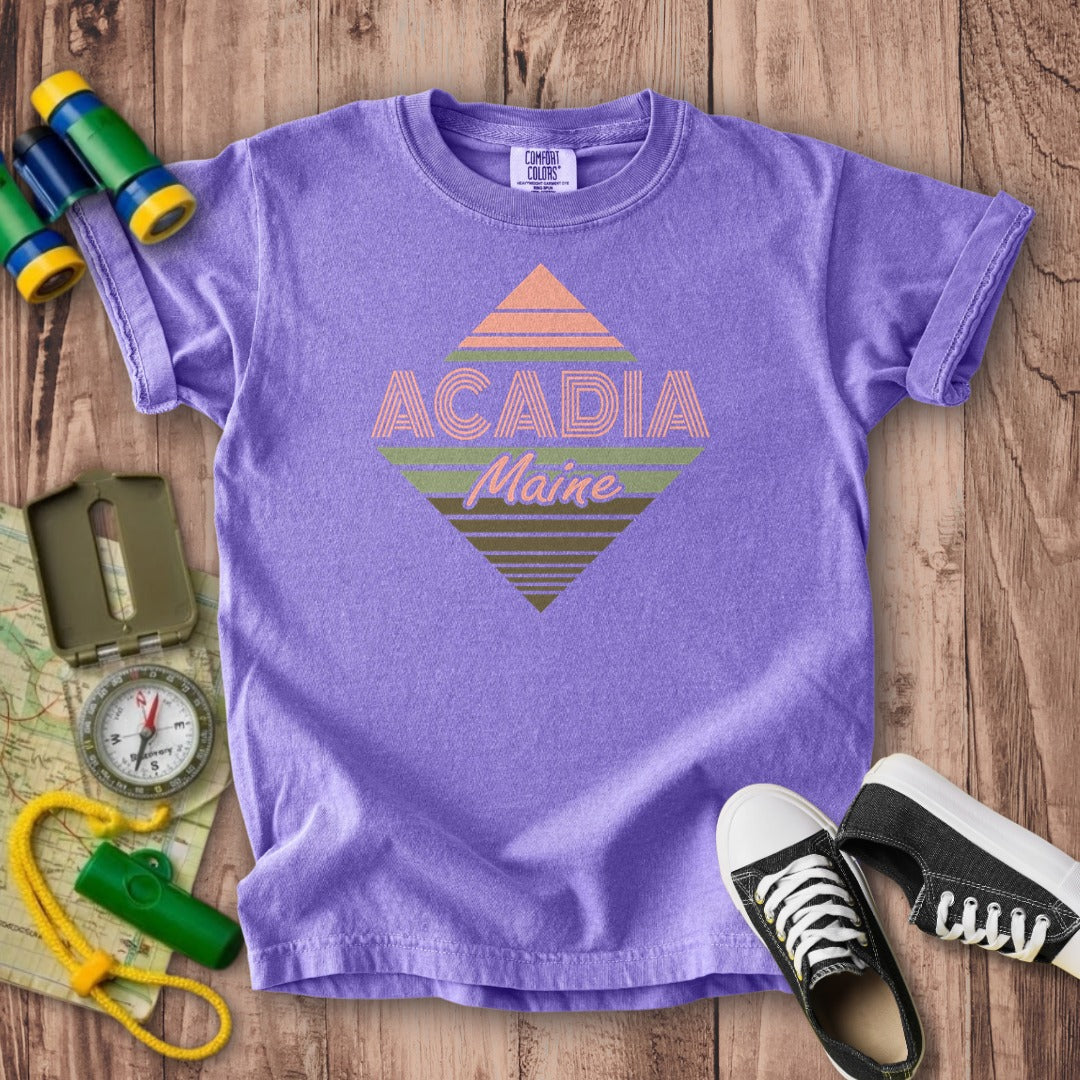 Diamond Retro Acadia Kids Cotton T-Shirt