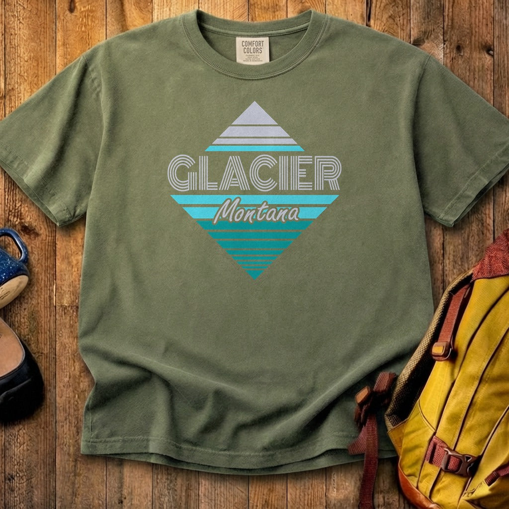 Diamond Retro Glacier Cotton T-Shirt