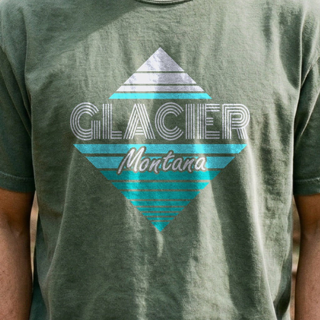 Diamond Retro Glacier Cotton T-Shirt