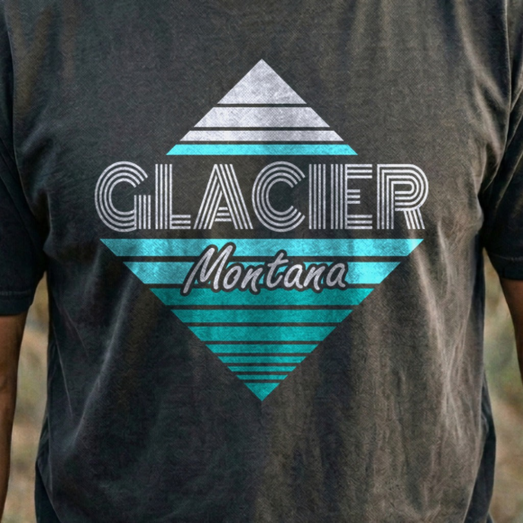 Diamond Retro Glacier Cotton T-Shirt