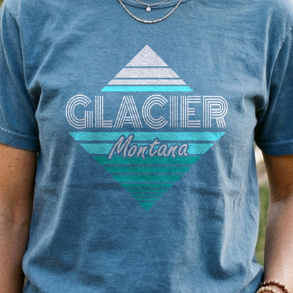 Diamond Retro Glacier Cotton T-Shirt