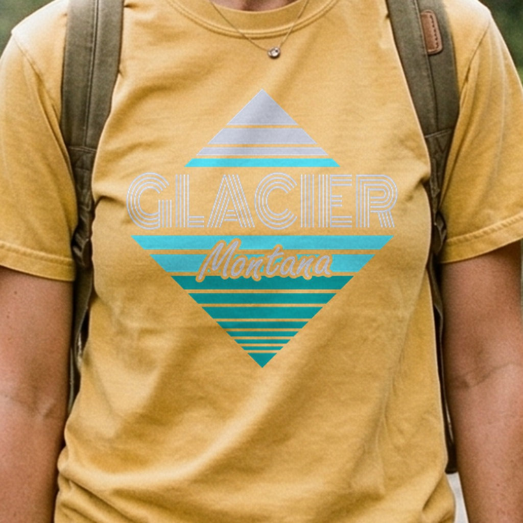 Diamond Retro Glacier Cotton T-Shirt