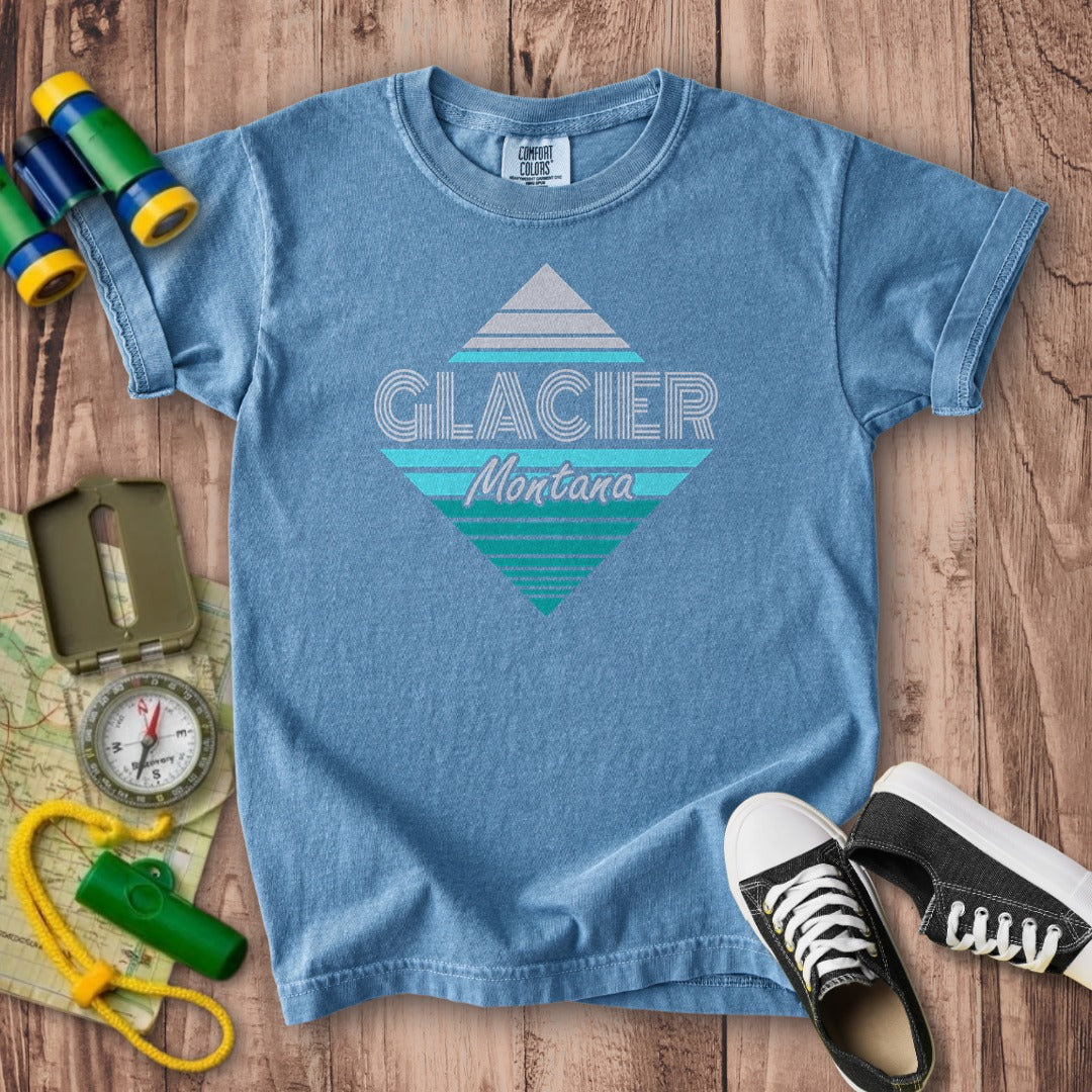 Diamond Retro Glacier Kids Cotton T-Shirt