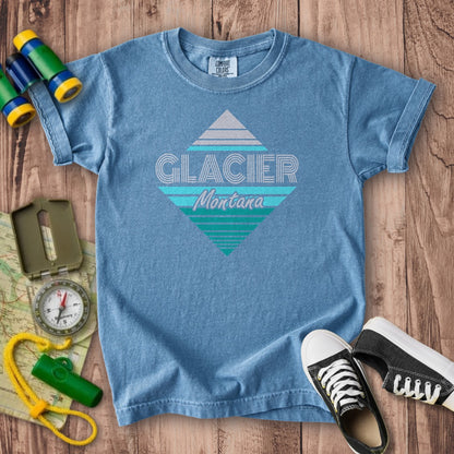 Diamond Retro Glacier Kids Cotton T-Shirt
