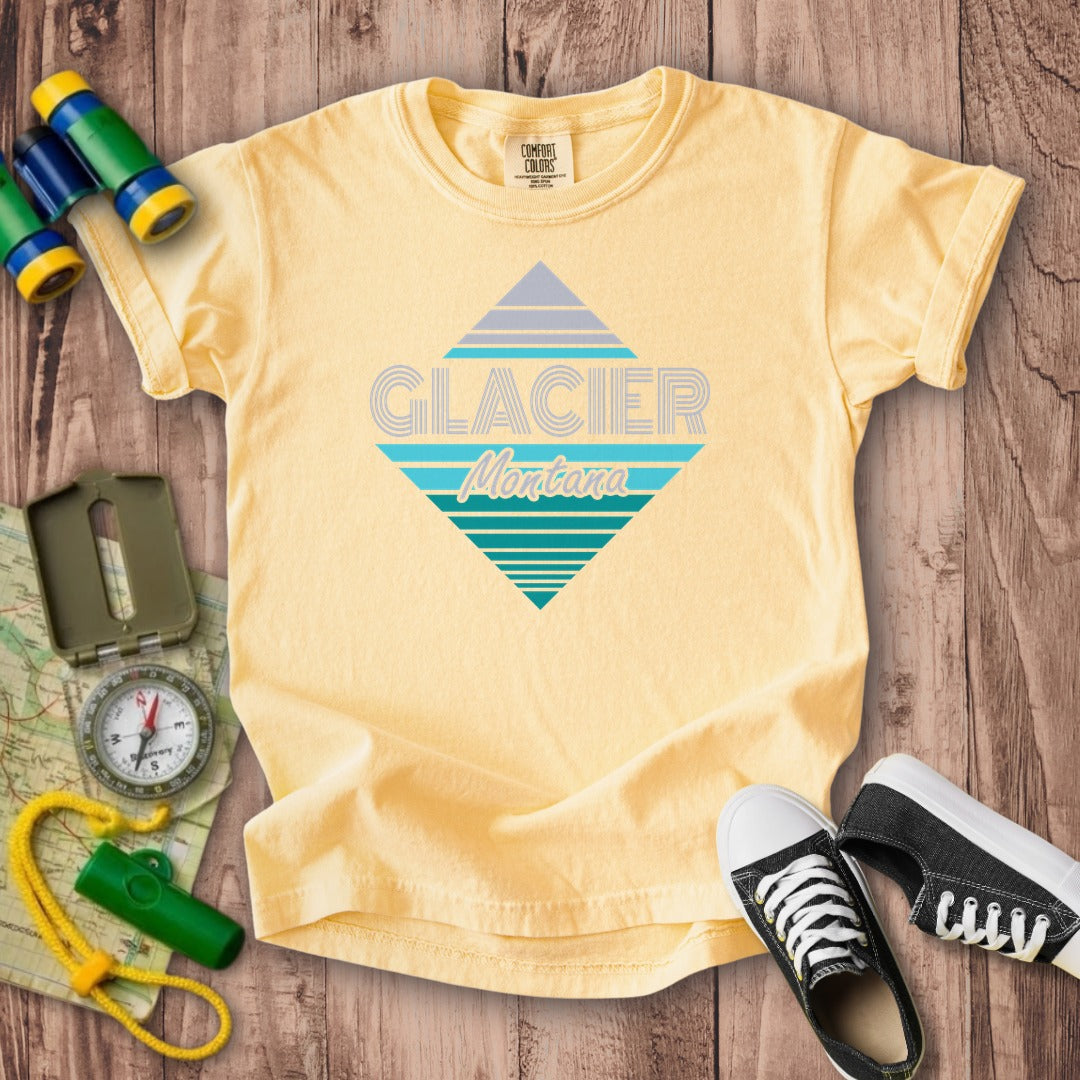 Diamond Retro Glacier Kids Cotton T-Shirt