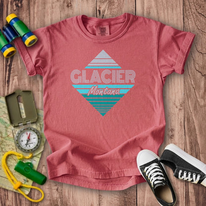Diamond Retro Glacier Kids Cotton T-Shirt