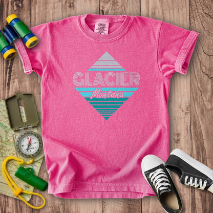 Diamond Retro Glacier Kids Cotton T-Shirt