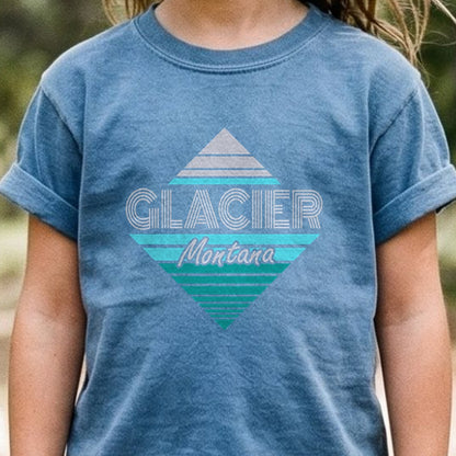 Diamond Retro Glacier Kids Cotton T-Shirt
