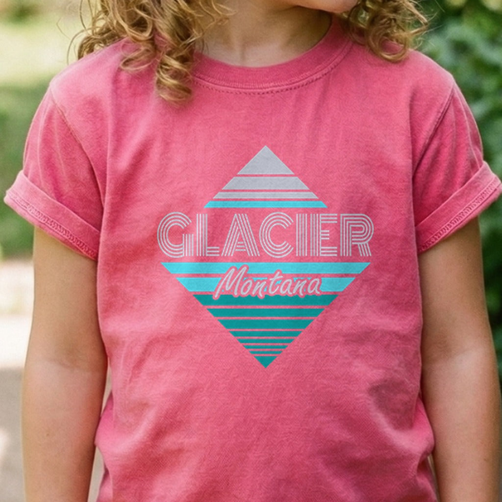 Diamond Retro Glacier Kids Cotton T-Shirt