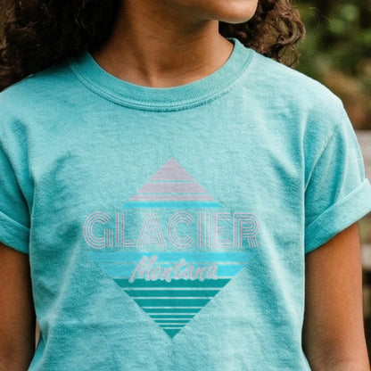 Diamond Retro Glacier Kids Cotton T-Shirt