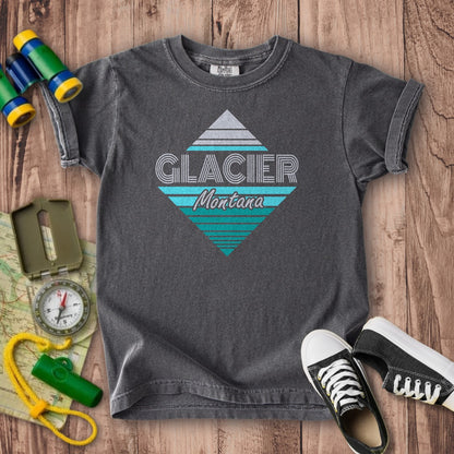 Diamond Retro Glacier Kids Cotton T-Shirt