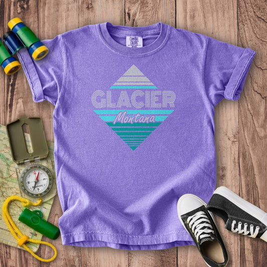 Diamond Retro Glacier Kids Cotton T-Shirt