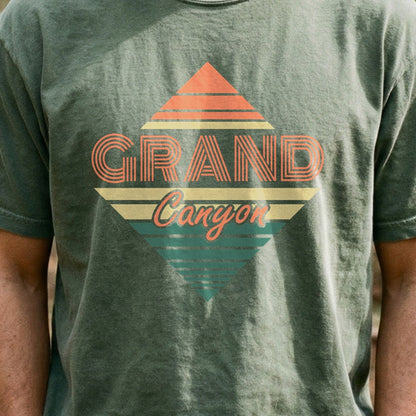 Diamond Retro Grand Canyon Cotton T-Shirt