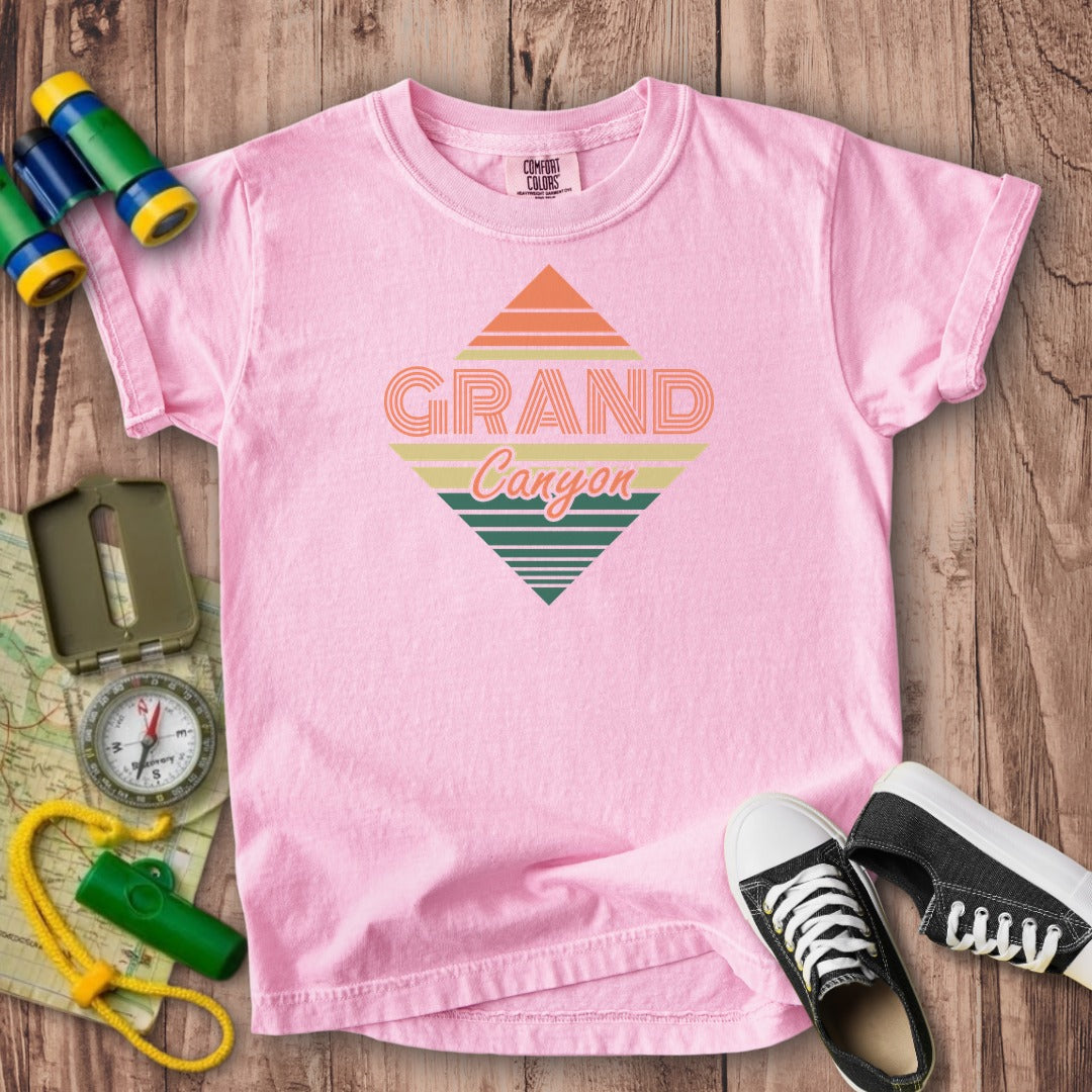 Diamond Retro Grand Canyon Kids Cotton T-Shirt