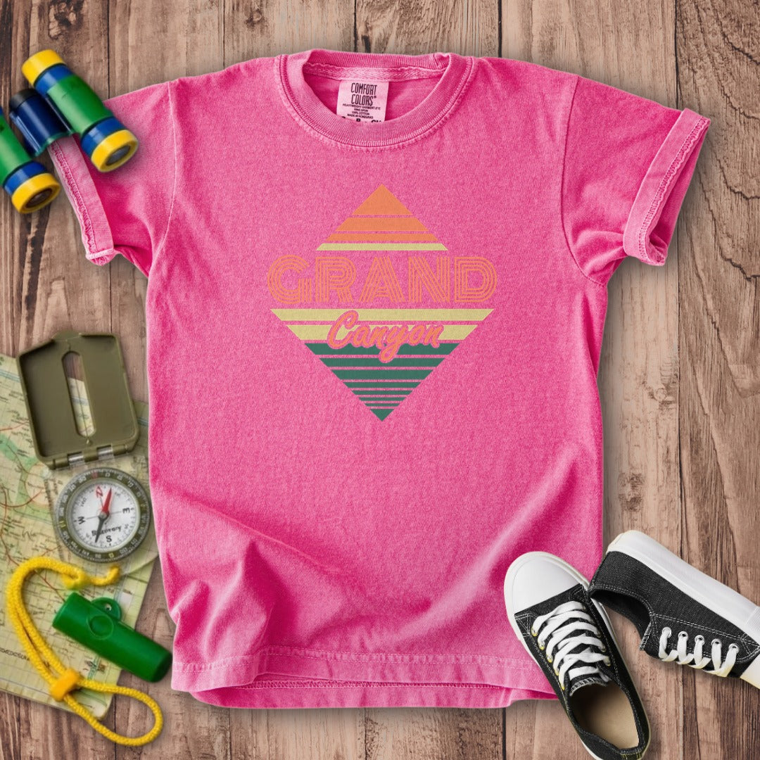 Diamond Retro Grand Canyon Kids Cotton T-Shirt