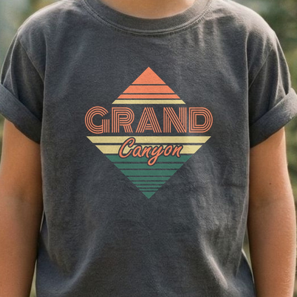 Diamond Retro Grand Canyon Kids Cotton T-Shirt