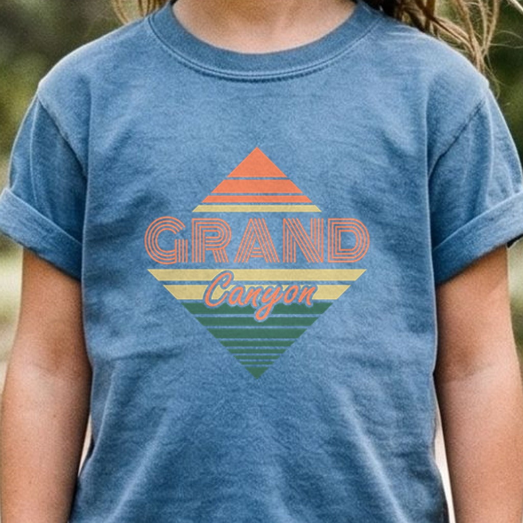 Diamond Retro Grand Canyon Kids Cotton T-Shirt