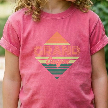 Diamond Retro Grand Canyon Kids Cotton T-Shirt