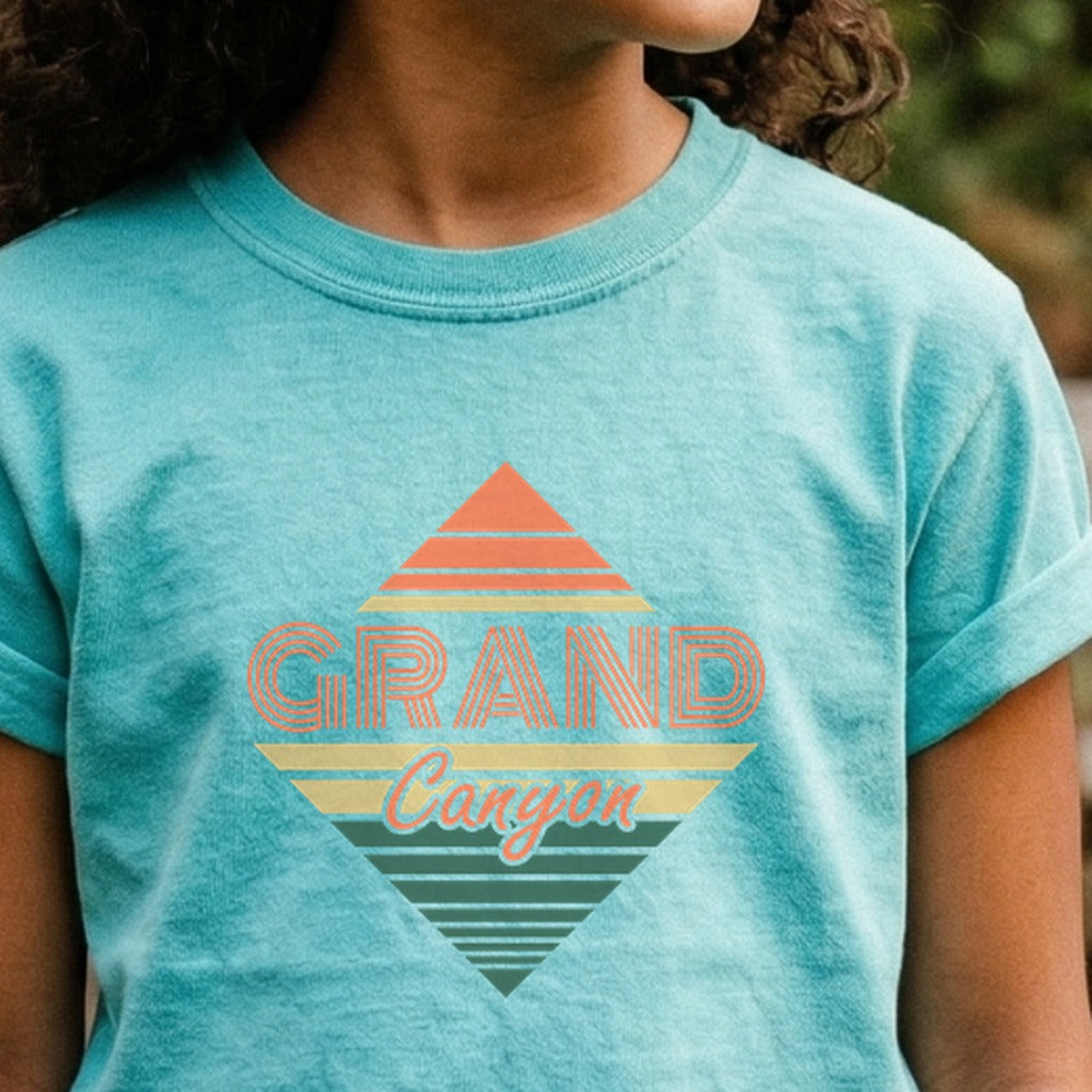 Diamond Retro Grand Canyon Kids Cotton T-Shirt