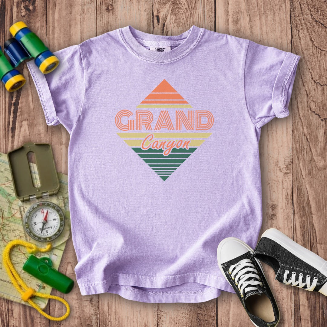 Diamond Retro Grand Canyon Kids Cotton T-Shirt