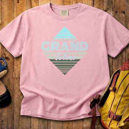 Diamond Retro Grand Tetons Cotton T-Shirt