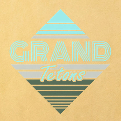 Diamond Retro Grand Tetons Cotton T-Shirt