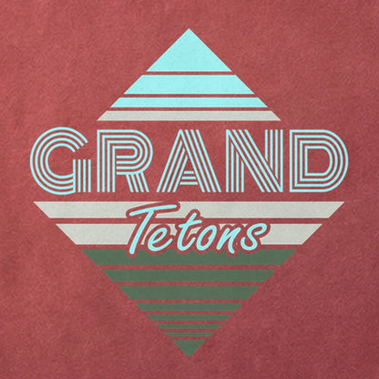Diamond Retro Grand Tetons Cotton T-Shirt