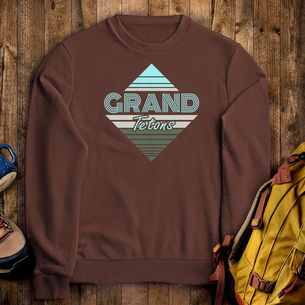 Diamond Retro Grand Tetons Crewneck Sweatshirt