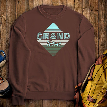 Diamond Retro Grand Tetons Crewneck Sweatshirt