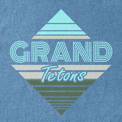 Diamond Retro Grand Tetons Kids Cotton T-Shirt