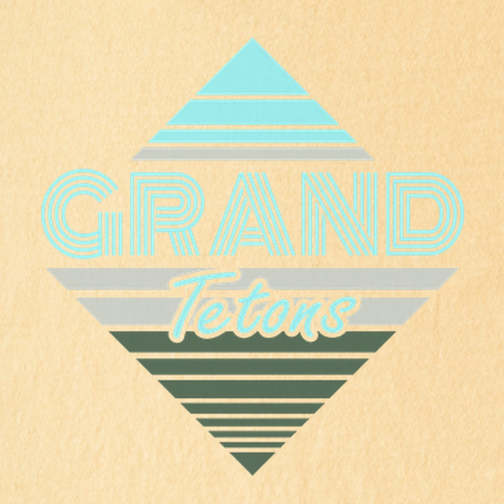 Diamond Retro Grand Tetons Kids Cotton T-Shirt