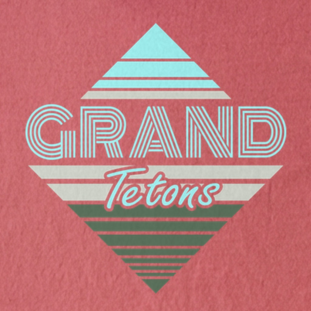 Diamond Retro Grand Tetons Kids Cotton T-Shirt