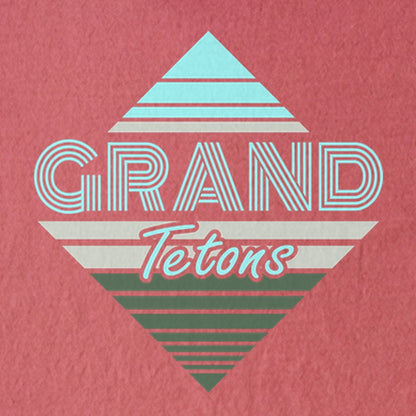 Diamond Retro Grand Tetons Kids Cotton T-Shirt