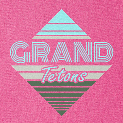 Diamond Retro Grand Tetons Kids Cotton T-Shirt