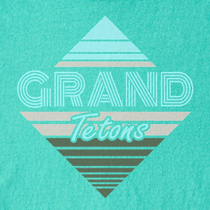 Diamond Retro Grand Tetons Kids Cotton T-Shirt