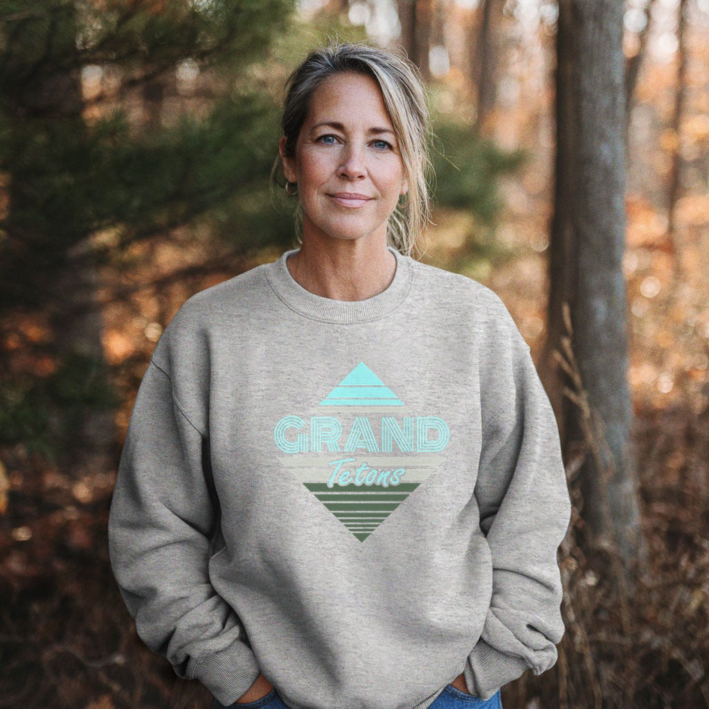 Diamond Retro Grand Tetons Crewneck Sweatshirt