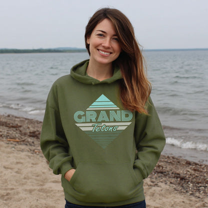Diamond Retro Grand Tetons Hoodie