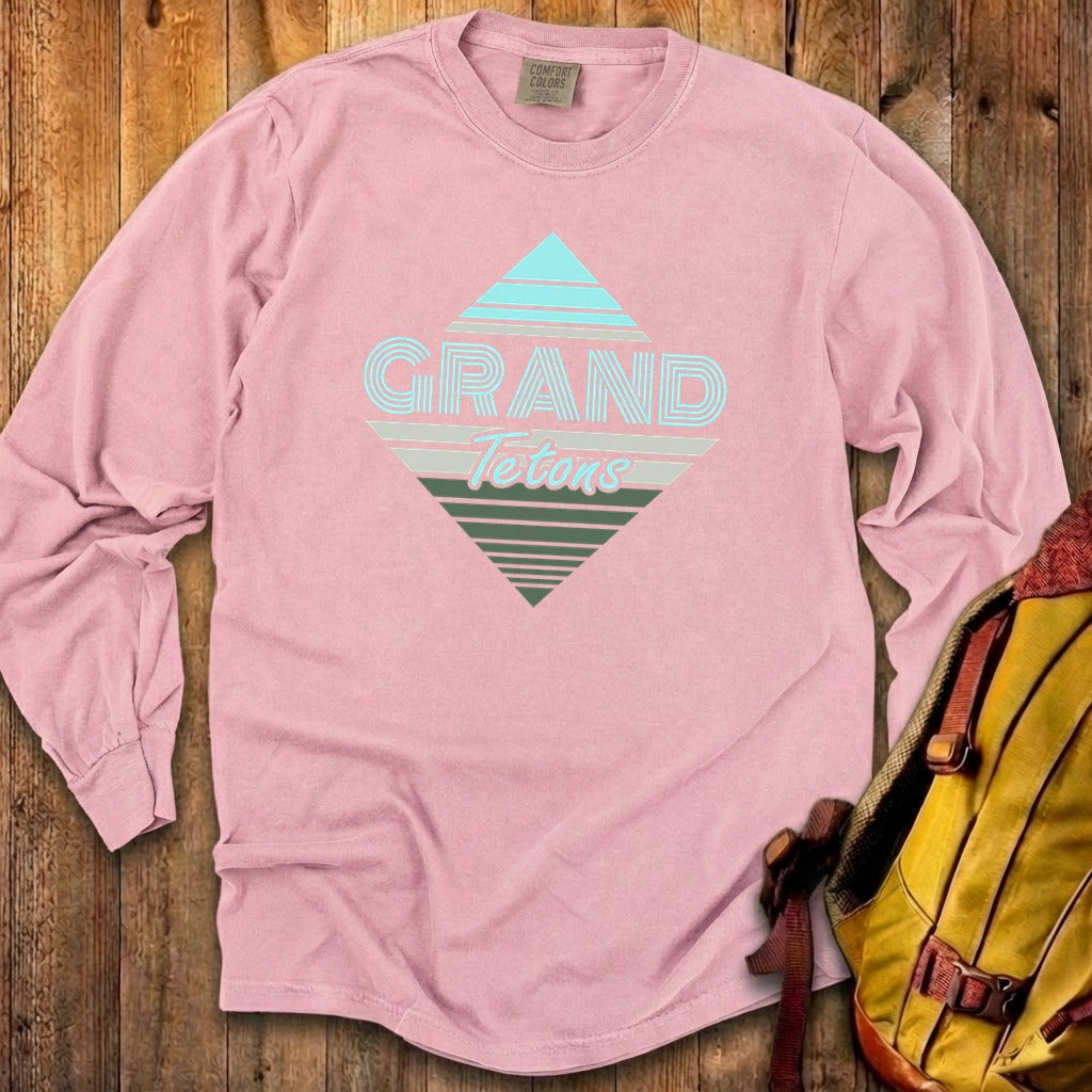Diamond Retro Grand Tetons Premium Long Sleeve