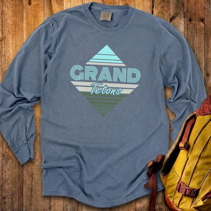 Diamond Retro Grand Tetons Premium Long Sleeve