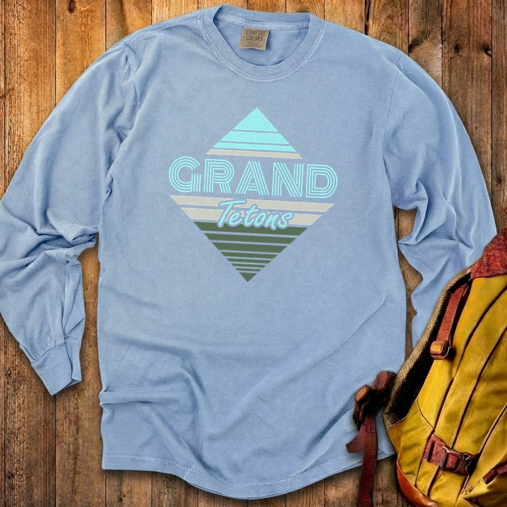 Diamond Retro Grand Tetons Premium Long Sleeve