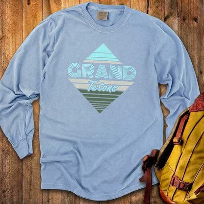 Diamond Retro Grand Tetons Premium Long Sleeve