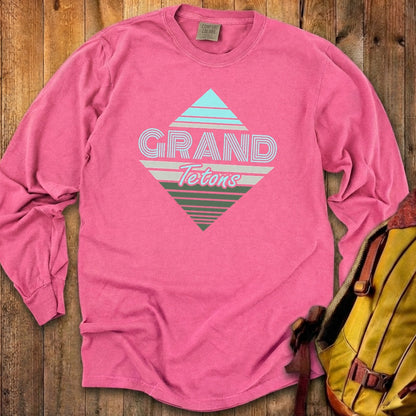 Diamond Retro Grand Tetons Premium Long Sleeve