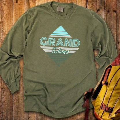 Diamond Retro Grand Tetons Premium Long Sleeve