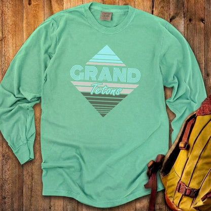 Diamond Retro Grand Tetons Premium Long Sleeve