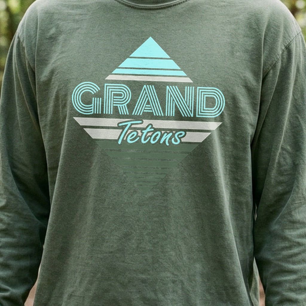Diamond Retro Grand Tetons Premium Long Sleeve