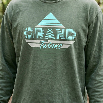 Diamond Retro Grand Tetons Premium Long Sleeve