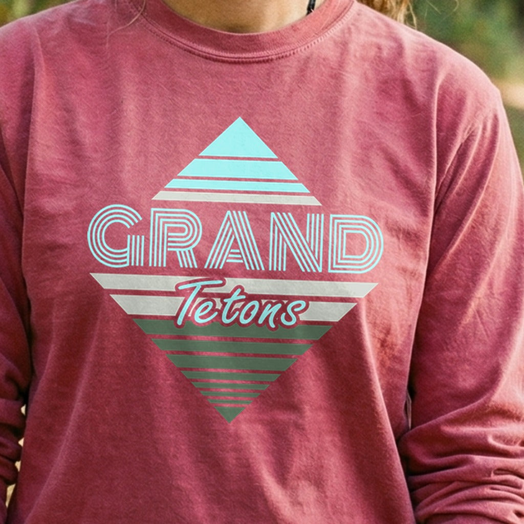 Diamond Retro Grand Tetons Premium Long Sleeve
