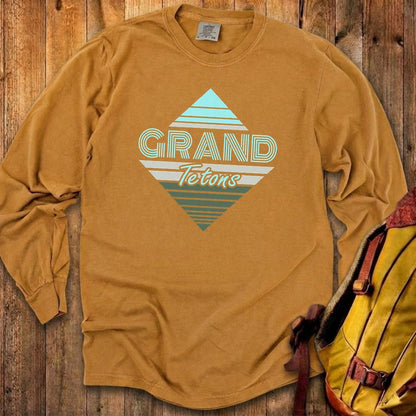 Diamond Retro Grand Tetons Premium Long Sleeve