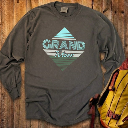 Diamond Retro Grand Tetons Premium Long Sleeve