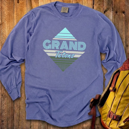 Diamond Retro Grand Tetons Premium Long Sleeve